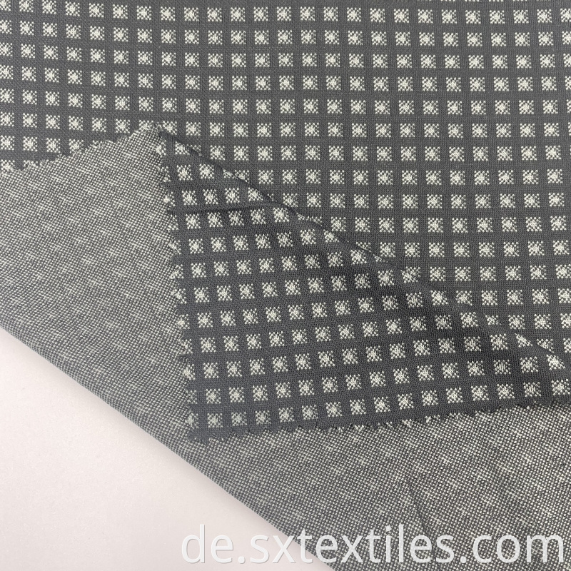 Checked Jacquard Knitted Fabric Jpg